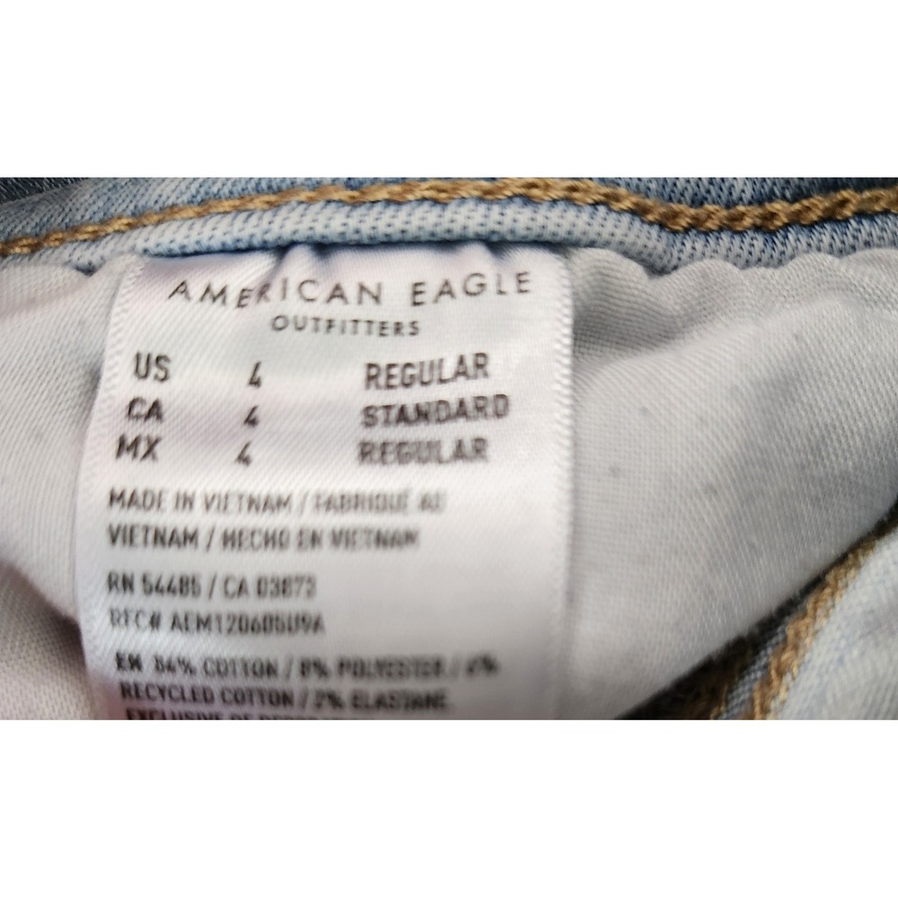 American Eagle Jeans Next Level Stretch 26 x 26 Jegging Distressed Destroyed - Picture 7 of 16